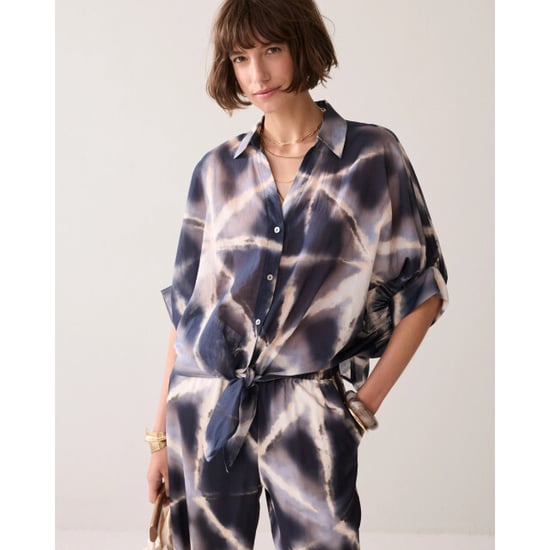 Summum 2s3499-12458 413 blouse tie dye cotton blue noir - Image 1