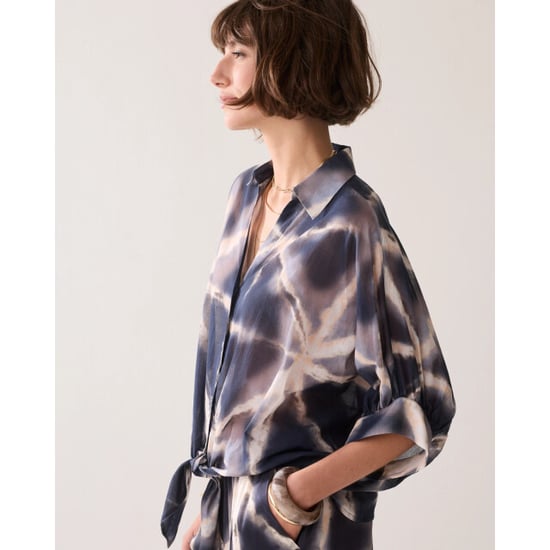 Summum 2s3499-12458 413 blouse tie dye cotton blue noir - Image 3