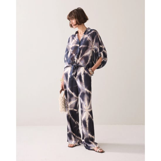 Summum 2s3499-12458 413 blouse tie dye cotton blue noir - Image 4