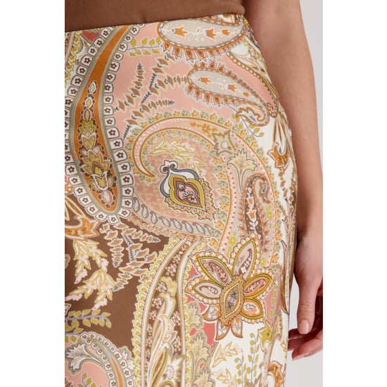 Monari  maxi skirt with paisley pattern 410568 525 mocca pattern - Image 4