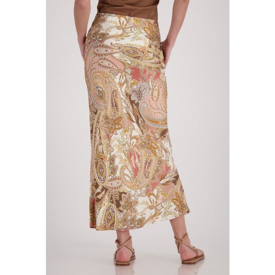 Monari  maxi skirt with paisley pattern 410568 525 mocca pattern - Image 5