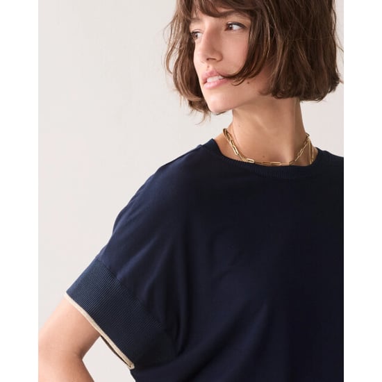 Summum 3s5326-30790 413 top boxy knit trims blue noir - Image 2