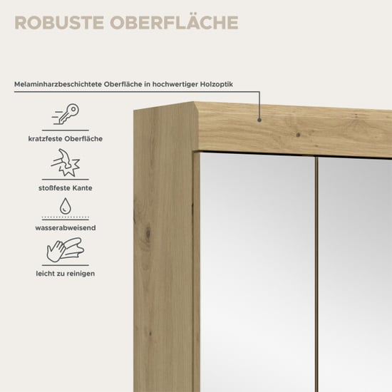 Furnilux Moderne spiegelkast voor badkamer ruime opbergkast met 3 spiegels 9 vakken - Image 2