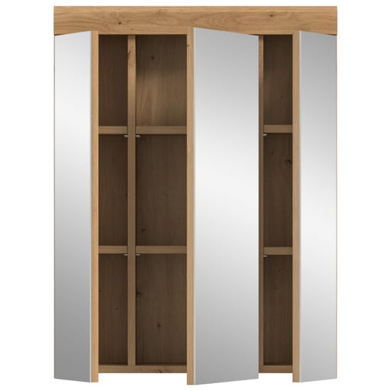 Furnilux Moderne spiegelkast voor badkamer ruime opbergkast met 3 spiegels 9 vakken - Image 3