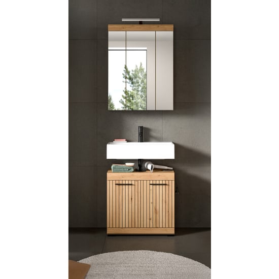 Furnilux Badcombinatie met spiegelkast en verlichting compacte 2-delige set - - Image 3