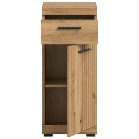 Furnilux Compacte staande kast op wieltjes design opbergkast met deur en lade - Image 4