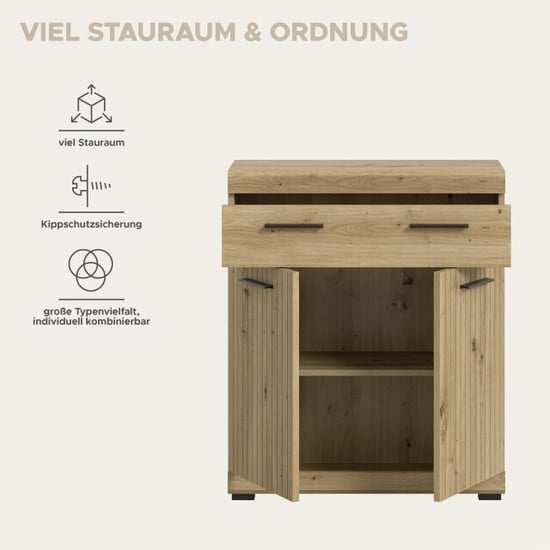 Furnilux Stijlvolle hoge kast met laden en schappen moderne opbergoplossing voor elk - Image 4