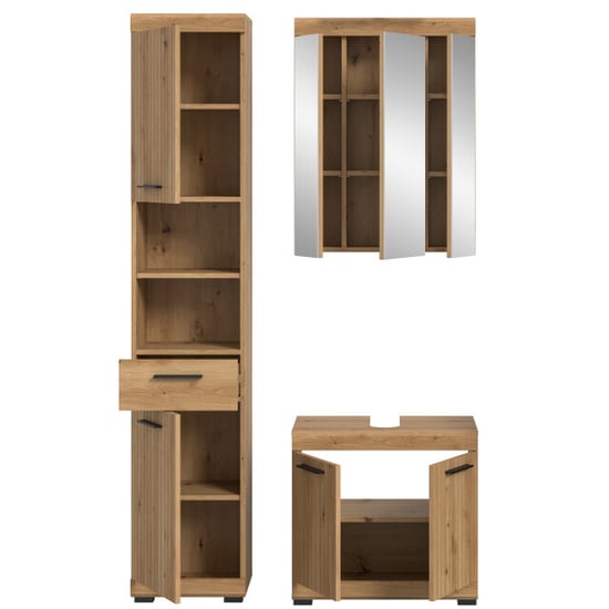 Furnilux Badcombinatie set 3-delige badkamer meubels moderne opbergoplossing - Image 6