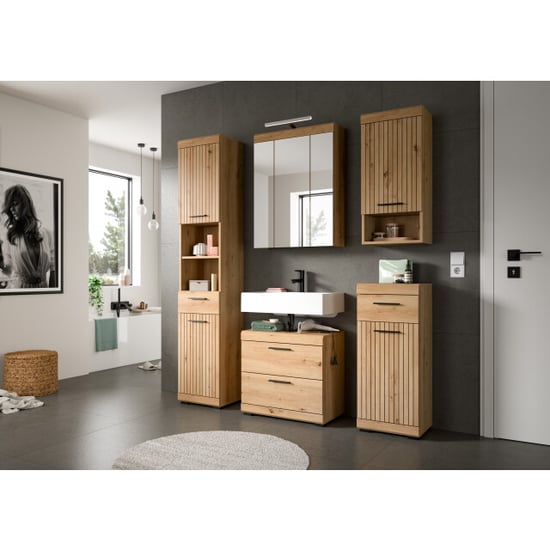 Furnilux Badcombinatie met spiegelkast en verlichting compacte badkameroplossing - Image 2