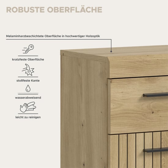 Furnilux Compacte staande kast op wieltjes design opbergkast met deur en lade - Image 5
