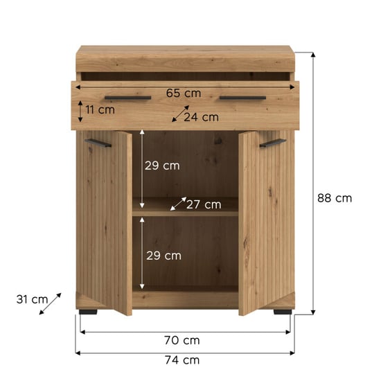 Furnilux Stijlvolle hoge kast met laden en schappen moderne opbergoplossing voor elk - Image 5