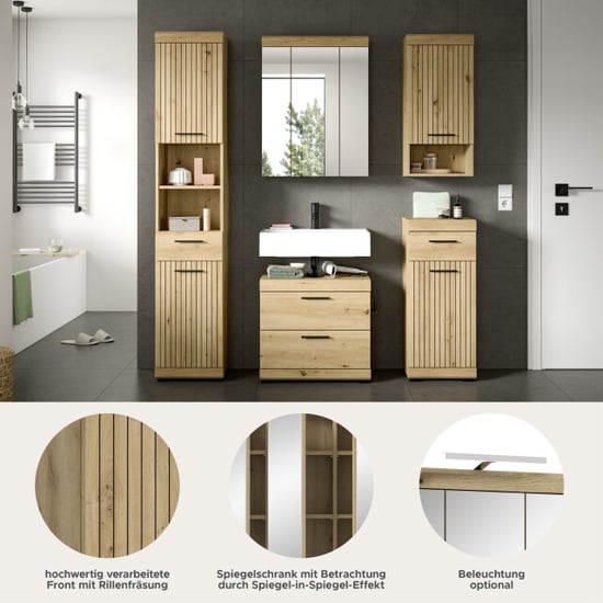 Furnilux Moderne 5-delige badcombinatie in ruime opbergkasten en spiegelkast - Image 4