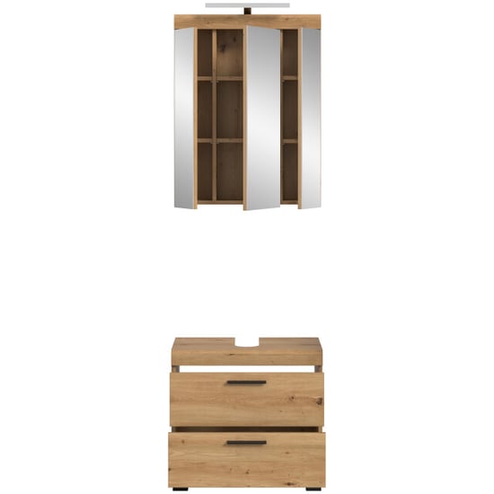 Furnilux Badcombinatie met spiegelkast en verlichting compacte badkameroplossing - Image 3