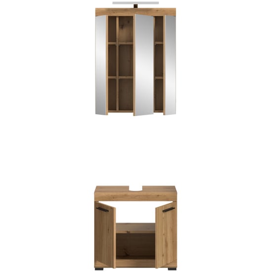 Furnilux Badcombinatie met spiegelkast en verlichting compacte 2-delige set - - Image 5