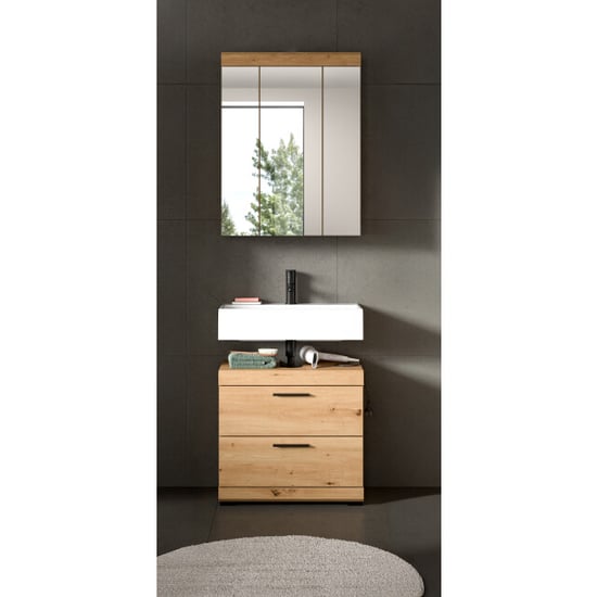 Furnilux Moderne badcombinatie spiegelkast en wastafel compacte - Image 5