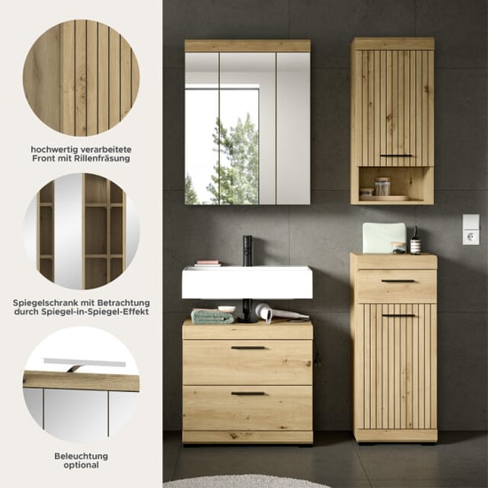 Furnilux Moderne 4-delige badcombinatie in ruime opbergkasten en spiegelkast - Image 5