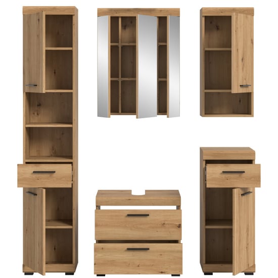 Furnilux Moderne 5-delige badcombinatie in ruime opbergkasten en spiegelkast - Image 5