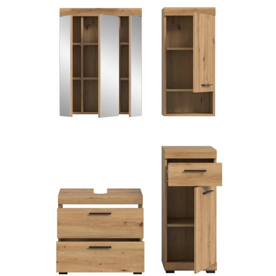 Furnilux Moderne 4-delige badcombinatie in ruime opbergkasten en spiegelkast - Image 6