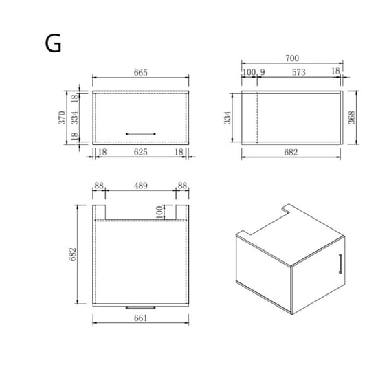 Wasophoogte Wasmachine kast module g – Ébène - Image 2