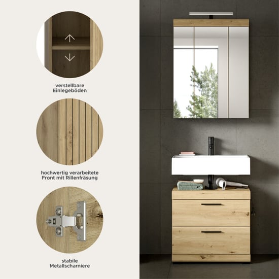 Furnilux Badcombinatie met spiegelkast en verlichting compacte badkameroplossing - Image 5