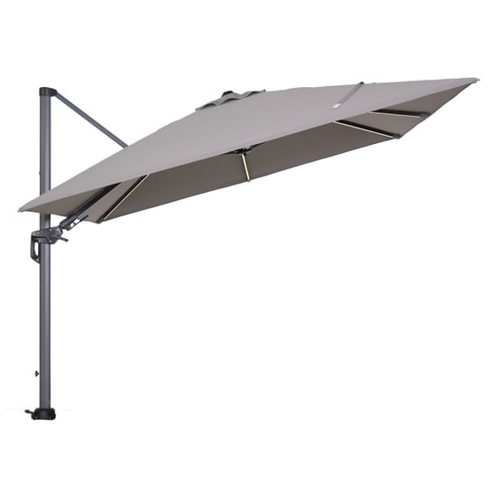 Garden Impressions Hawaii lumen parasol 300x300 cm licht grijs - Image 5