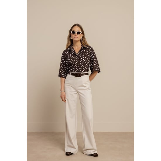 Studio Anneloes fabienne dot blouse 13937 8717 espresso/ecru - Image 4