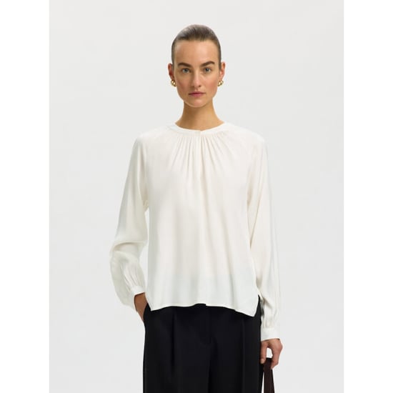 Selected Femme slwjonna ls top 16101819 egret - Image 5