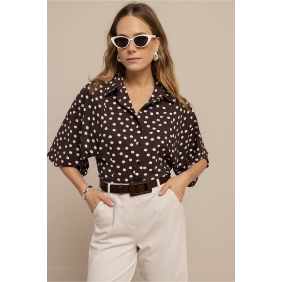 Studio Anneloes fabienne dot blouse 13937 8717 espresso/ecru - Image 5