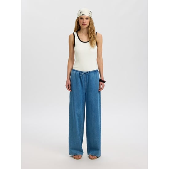 Selected Femme slwanna contrast sl top ex 16102860 snow white - Image 6