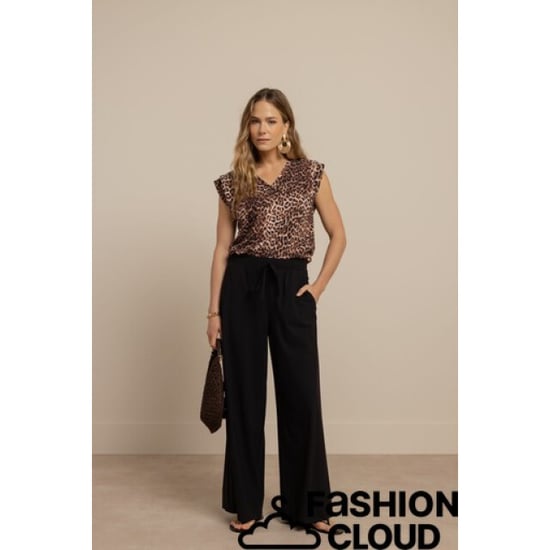 Studio Anneloes leone leopard vneck top 13959 9997 multi color - Image 4