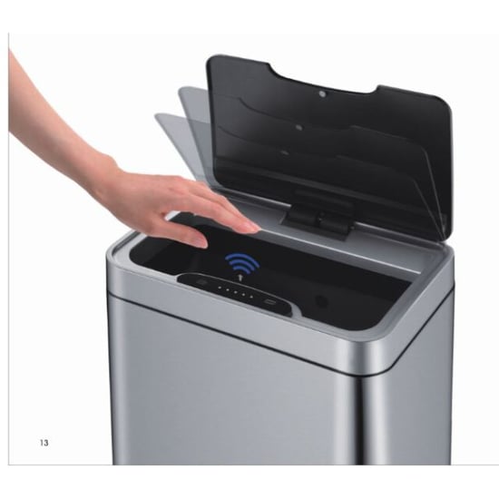 4cookz ® iowa matt stainless sensor prullenbak 50 liter mat rvs - Image 4