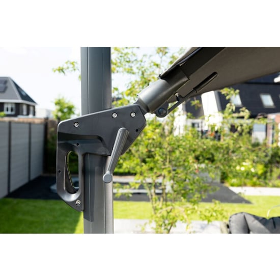 Garden Impressions Hawaii deluxe parasolset 300x300 carbon black anthracite - Image 6