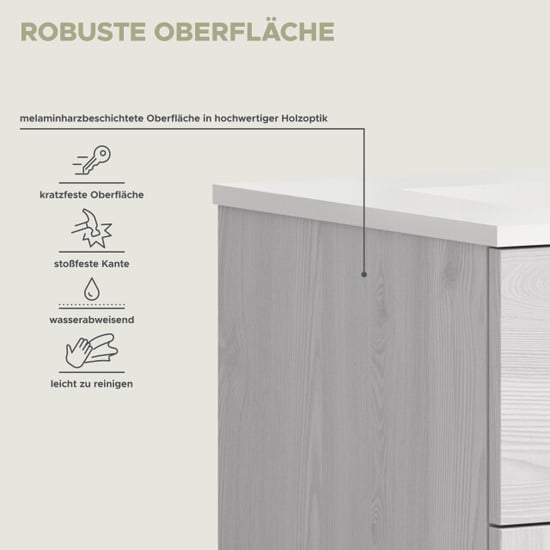 Furnilux Moderne badcombinatie met wastafel ruime opbergkast en spiegelkast fsc®-hout - Image 6