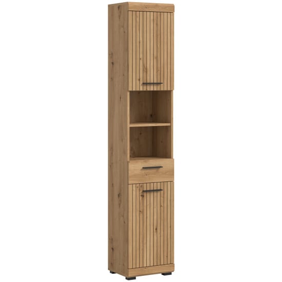 Furnilux Moderne hoge kast in artisan ruime opbergkast met schuiflade en - Image 1
