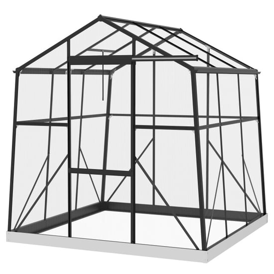 4goodz Tuinkas aluminium met polycarbonaat 192x192x203 cm - - Image 1