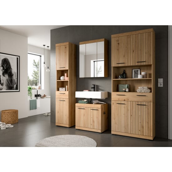 Furnilux Badcombinatie met spiegelkast 4-delige set in moderne badkamer - Image 3
