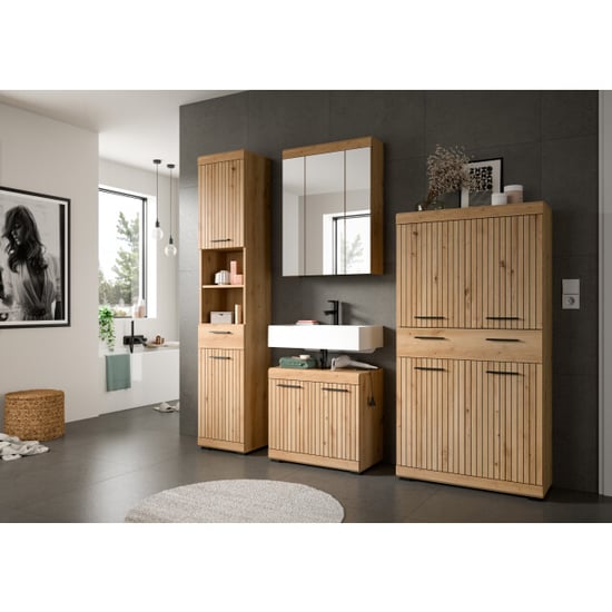 Furnilux Moderne 4-delige badcombinatie in ruime opbergkasten met wastafel en - Image 4