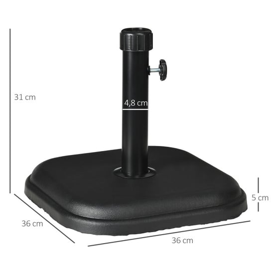 4goodz Parasolstandaard van beton 11kg vierkant parasol 32-38 mm buisdiameter - Image 5