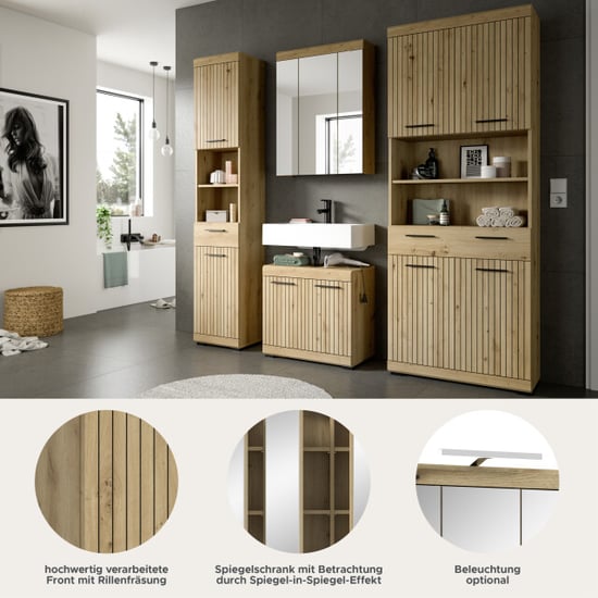 Furnilux Badcombinatie met spiegelkast 4-delige set in moderne badkamer - Image 4