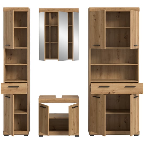 Furnilux Badcombinatie met spiegelkast 4-delige set in moderne badkamer - Image 6