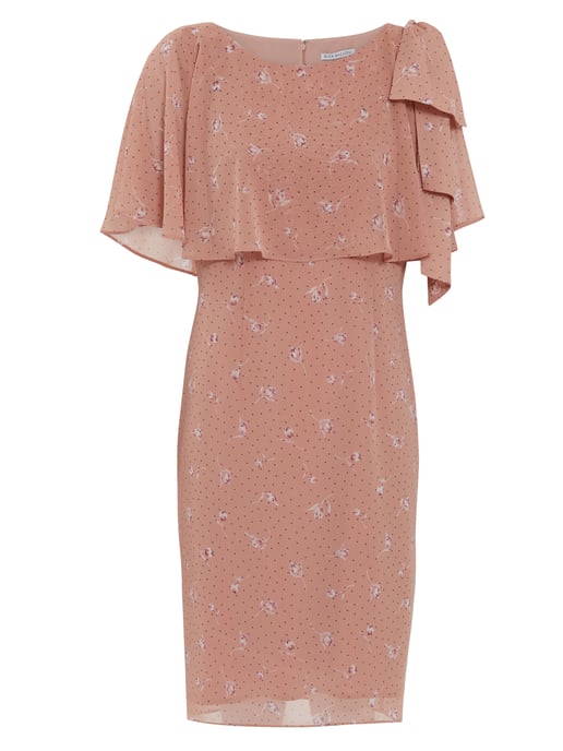 Claren Floral Spot Chiffon Dress - Image 1