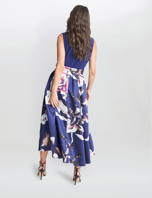 Megan Sleeveless Floral High Low Dress - Image 2