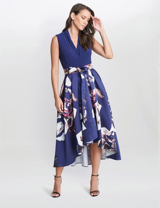 Megan Sleeveless Floral High Low Dress - Image 3