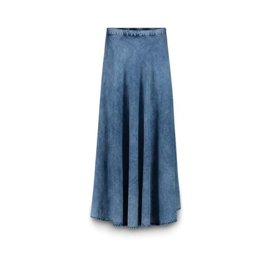 Summum 6s1335-11631 long skirt cotton indigo satee - Image 2