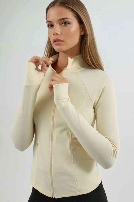 Fitted Knitted Turtleneck Active Top - Image 3