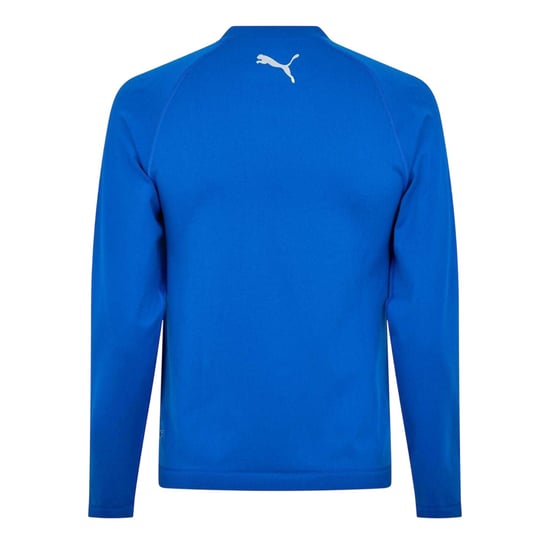 Puma Mens Logo Crew Neck Fitted Base Layer Top (Blue) - Image 2