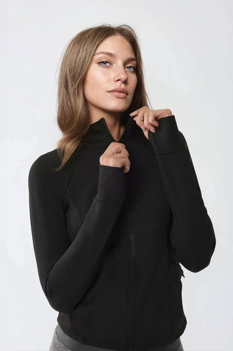 Fitted Knitted Turtleneck Active Top - Image 3