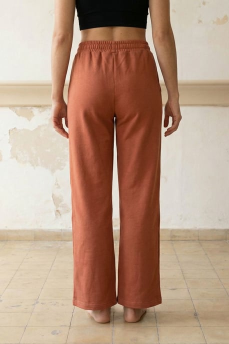 Hoge taille wijde been gebreide joggingsbroek - Image 4