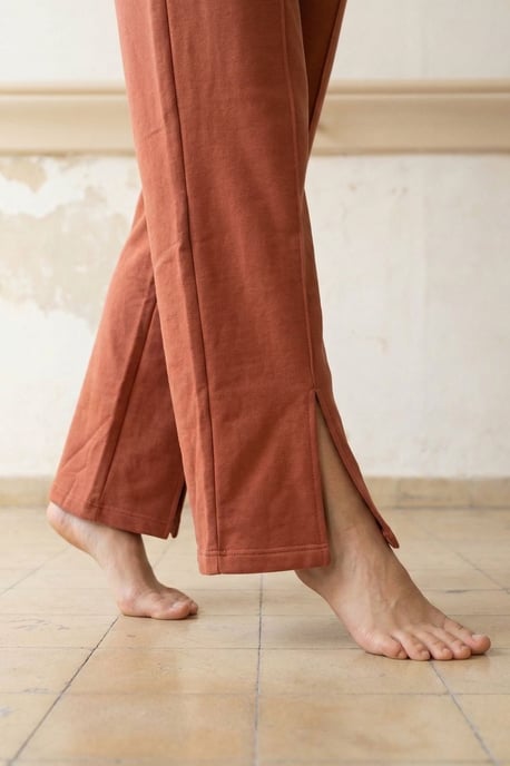 Hoge taille wijde been gebreide joggingsbroek - Image 6