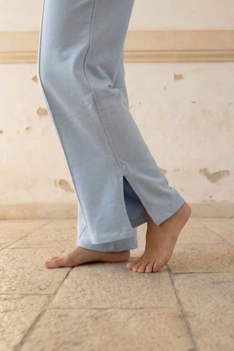 Hoge Taille Brede Pijpen Gebreide Joggingbroek - Image 6
